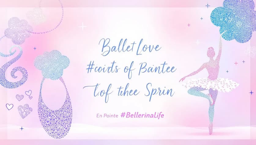 A visual representation of trending ballet hashtags on social media, including ballet hashtags twitter.